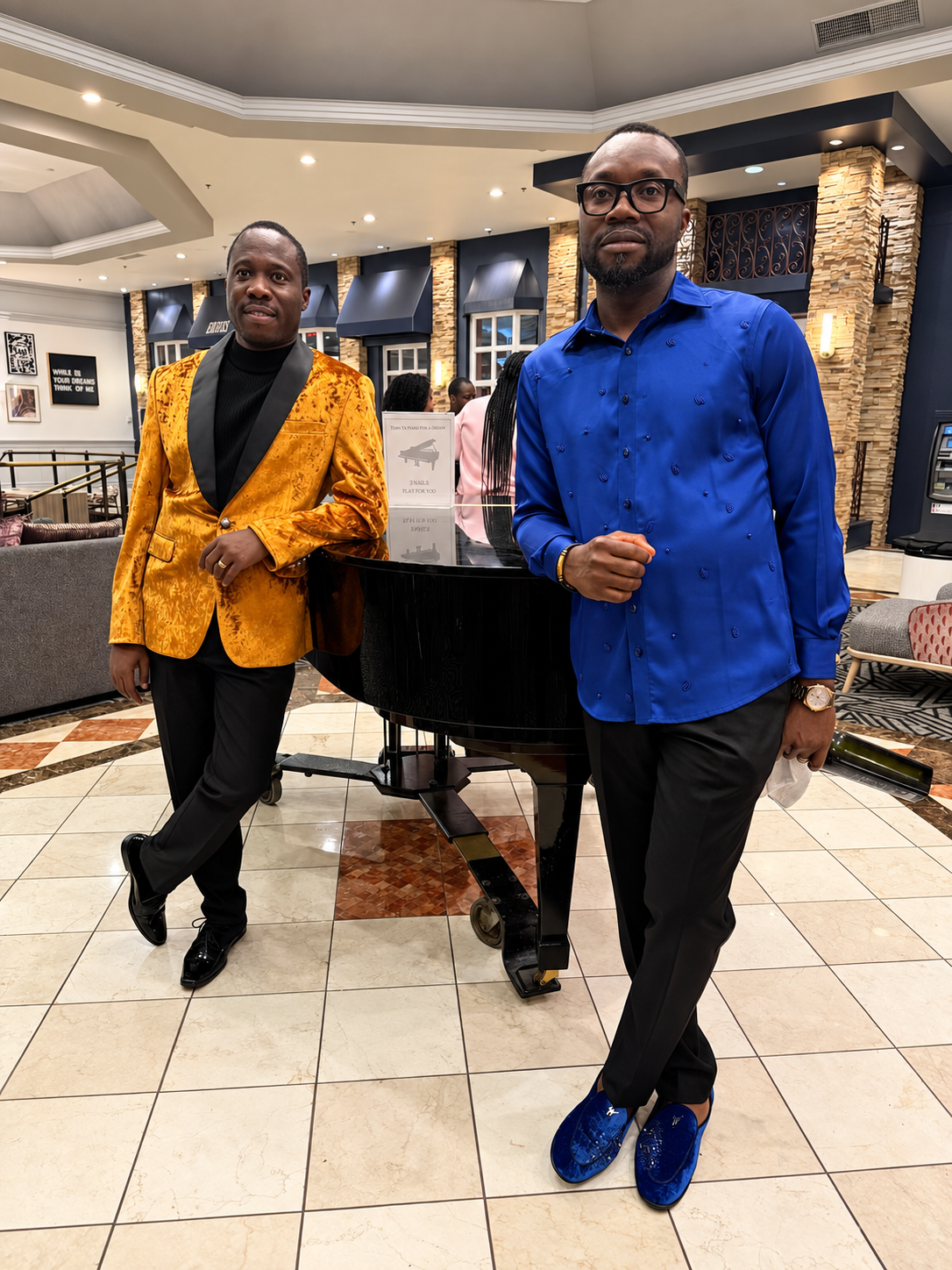 Maro Igbape with a fellow minister during a ministry journey